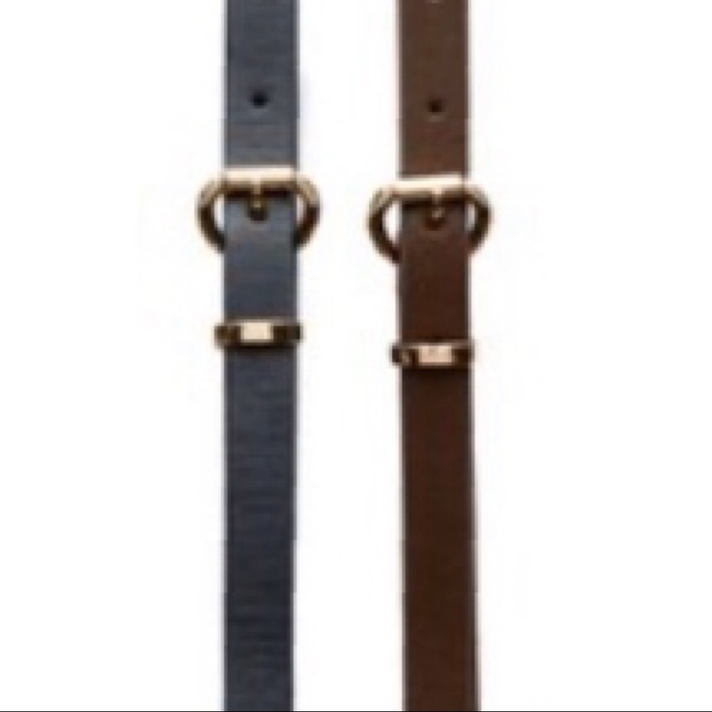 SET of 2 Linea Pelle Slender Belts EUC